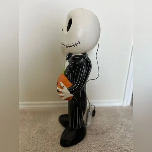 Disney Gemmy Lighted Blow Mold Jack Skellington 24" Outdoor Decor - Picture 5 of 7